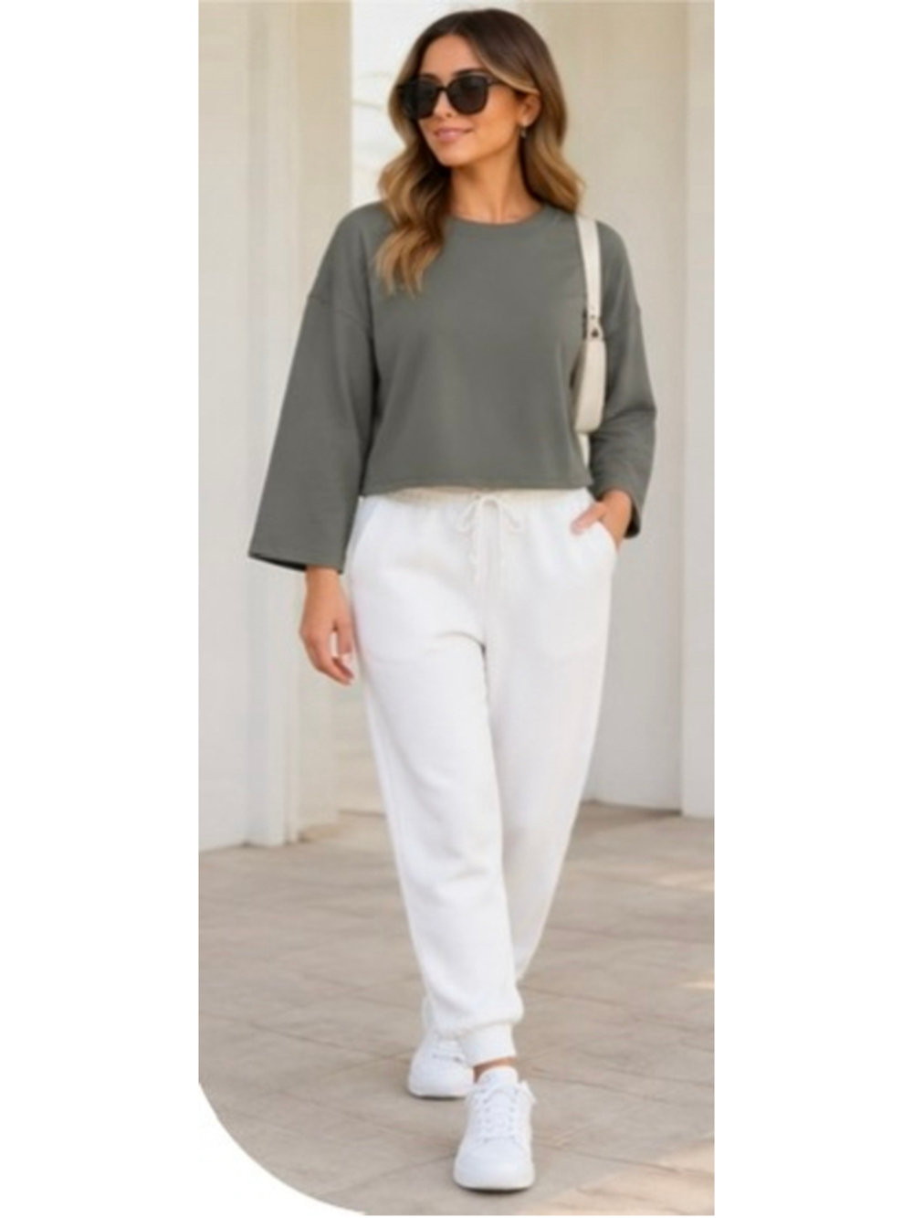 Planet Long Sleeve Olive Green Tee, One Size New